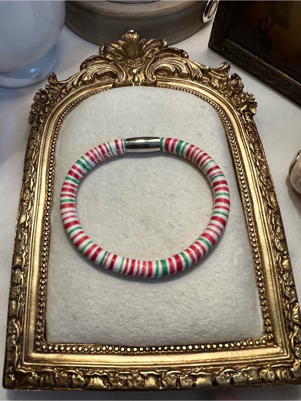 Brighton Candy Striped Woodstock Bracelet M/L
